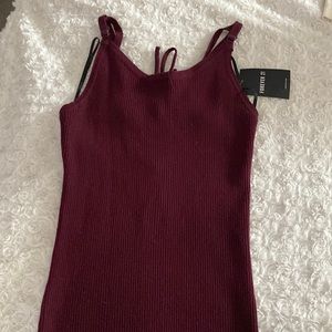 Ribbed Spaghetti strapped dress